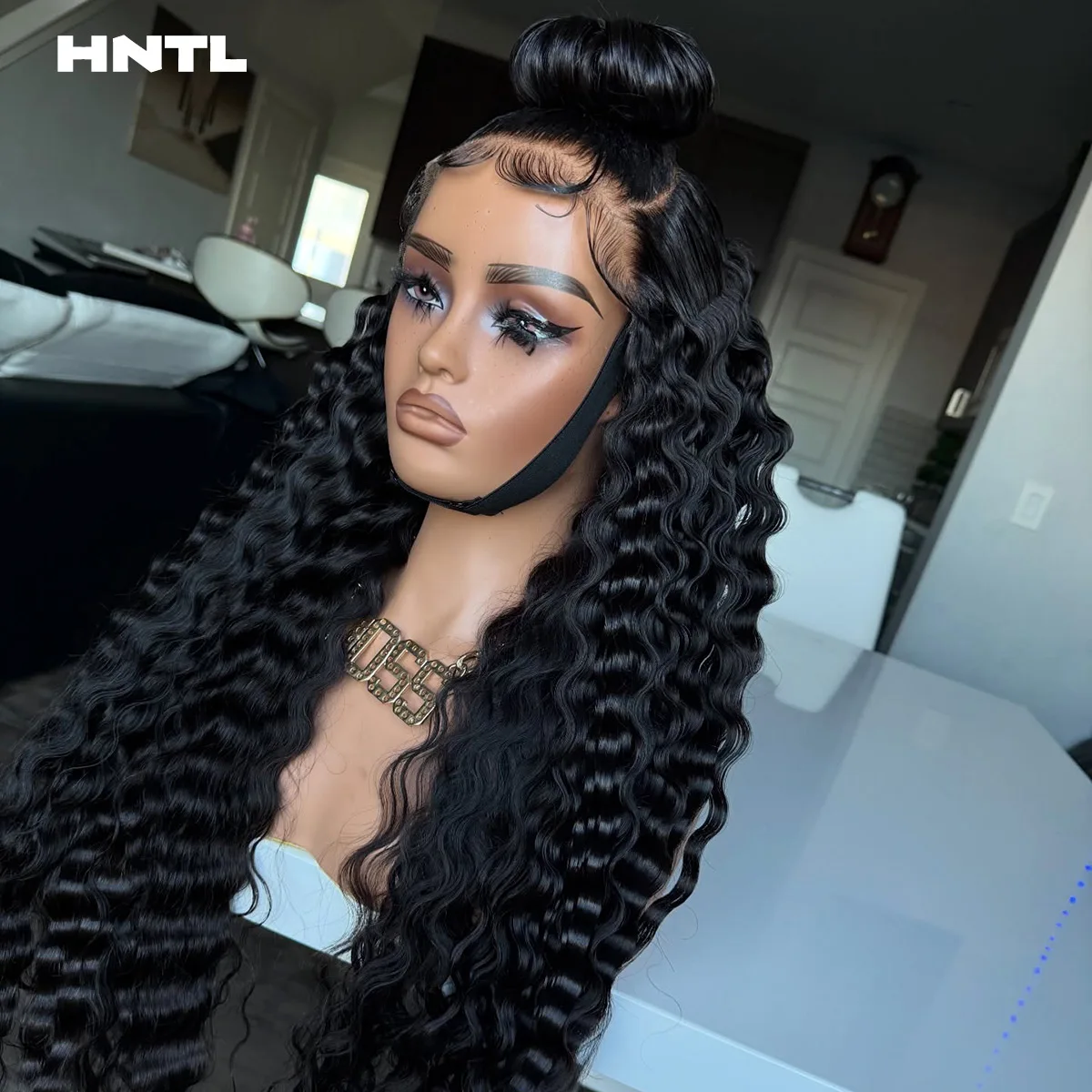 Парик Deep Wave 13x6 HD Lace Front с натуральными черными волосами и прядями Baby Hair, 360 13x4 HD Lace Front парик для женщин, готовый к носке, без клея