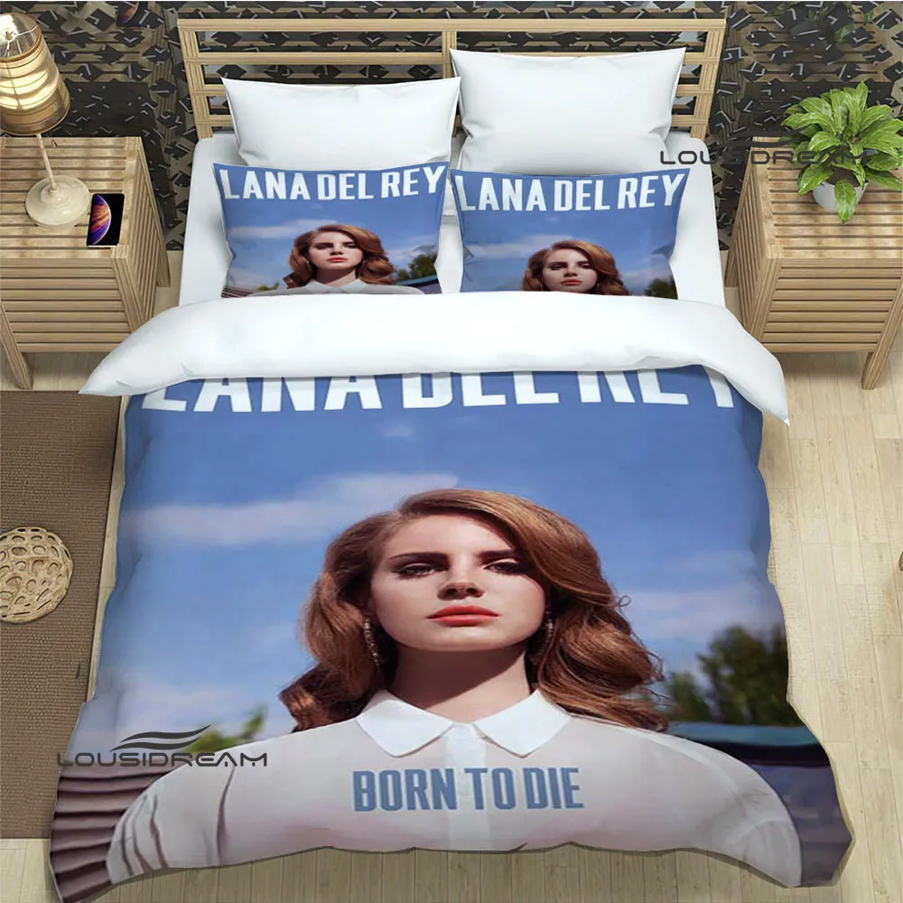 Imagem -02 - Lana Del Rey Impresso Conjuntos de Cama Cama Exquisite Suprimentos Capa de Edredão Consolador de Luxo Presente de Aniversário