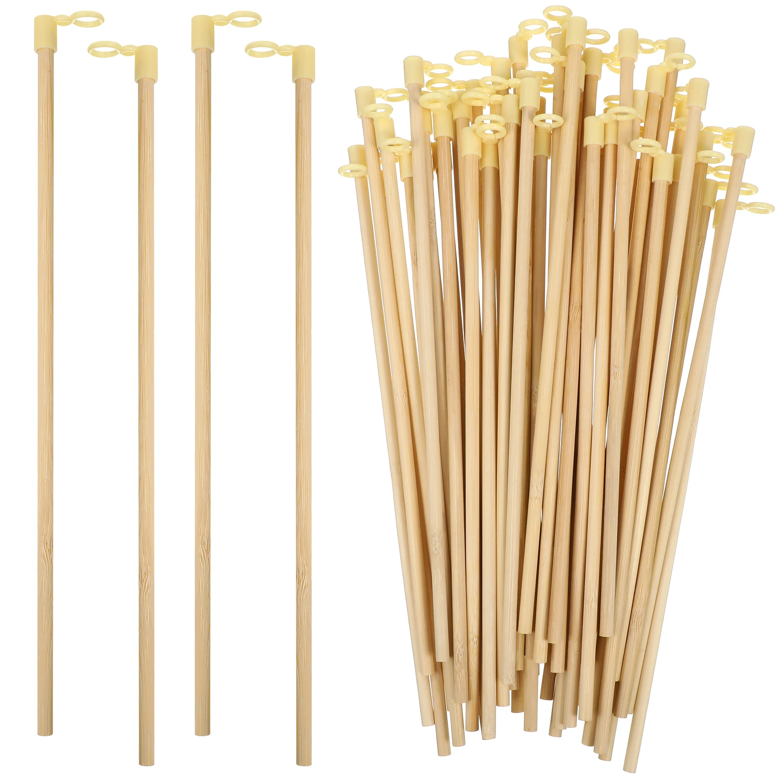 

100pcs Bamboo Lanterns Pole Kids Paper Handle Sticks Durable Eco Friendly Material Perfect for Party Wedding Decoration
