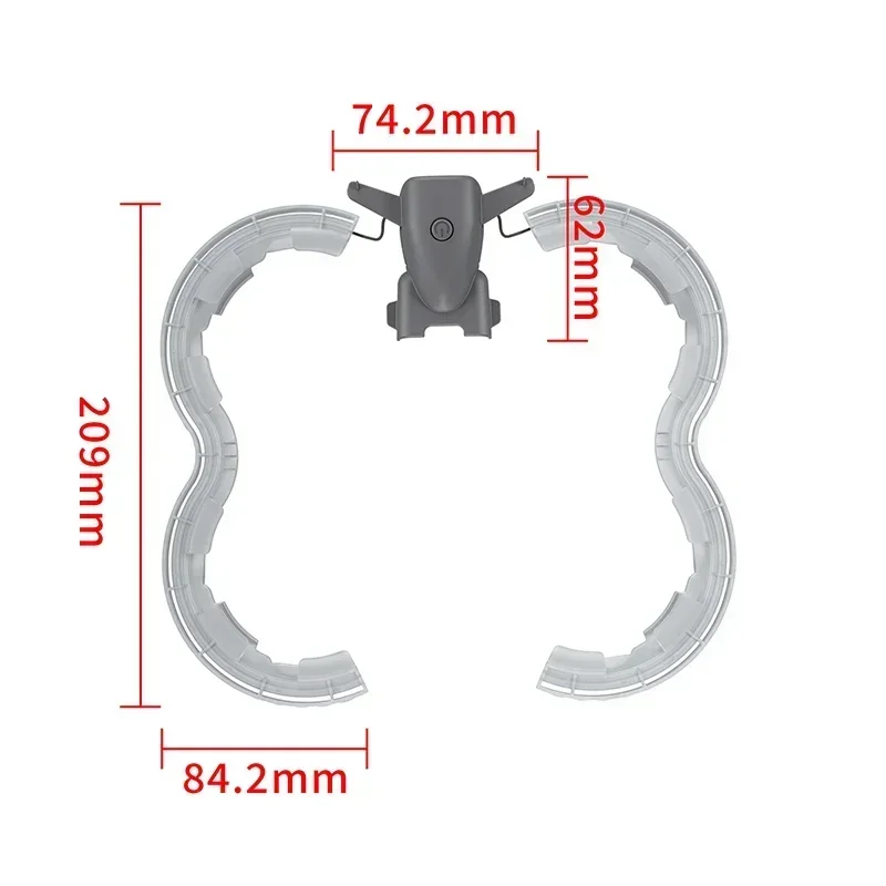 Cubierta de protección para Dron Avata 2, accesorios, protector de hélice para Dron DJI Avata 2, anillos luminosos, parachoques anticolisión