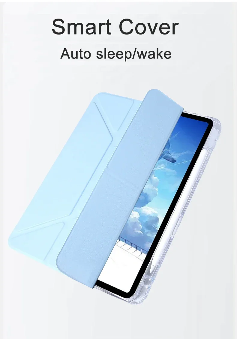 

Кожаный чехол-подставка для iPad 2025 A16 Air Pro 5 6 7 8 9 10-го 11-го поколения MINI 3 4 Прозрачные чехлы 10,9 11 12,9 13-дюймовый чехол