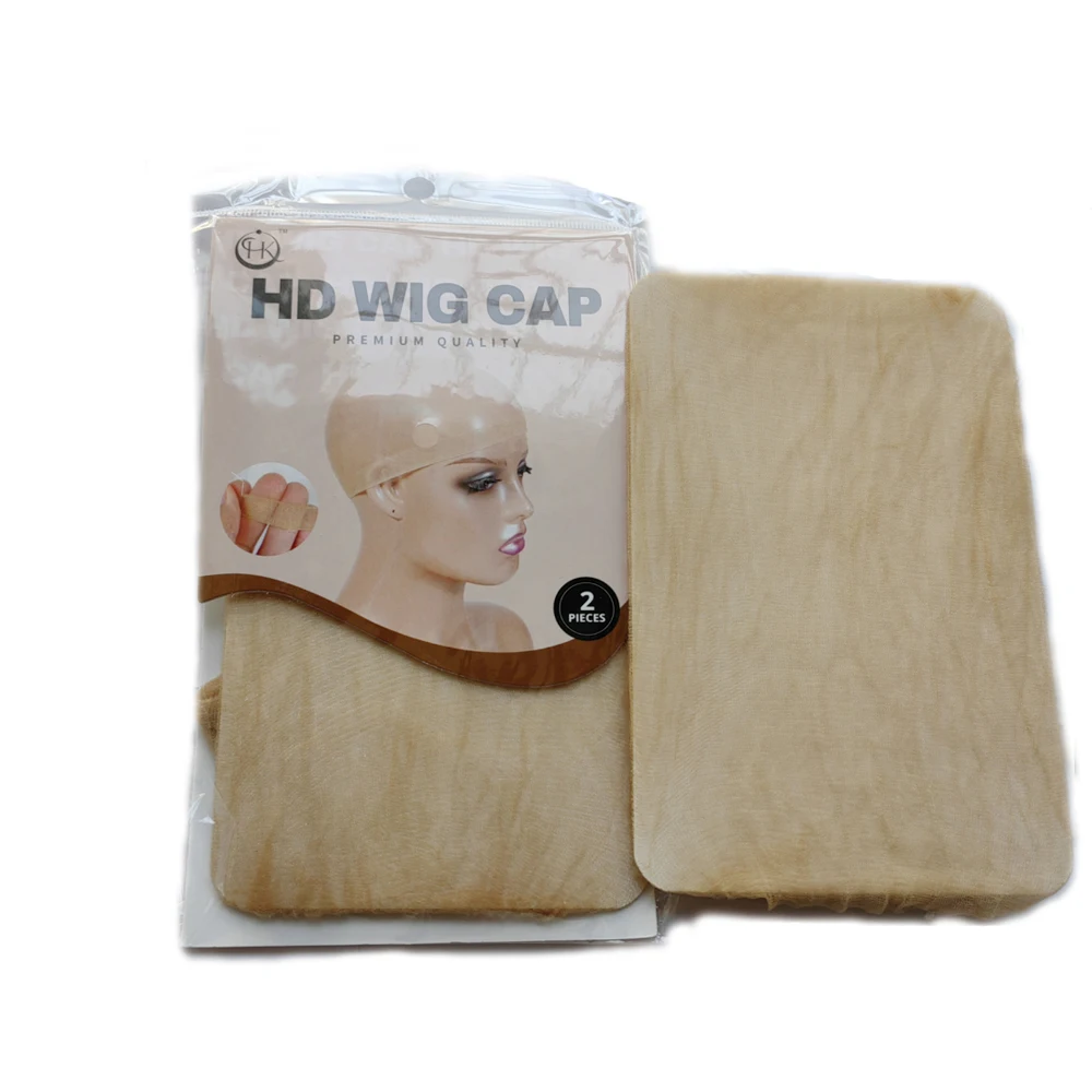 Hd Wig Cap Wholesale 12-100Pcs Hd Thin Wig Cap Stocking Cap Transparent Invisible Wig Cap For Wig Sheer Wig Cap Wig Accessories