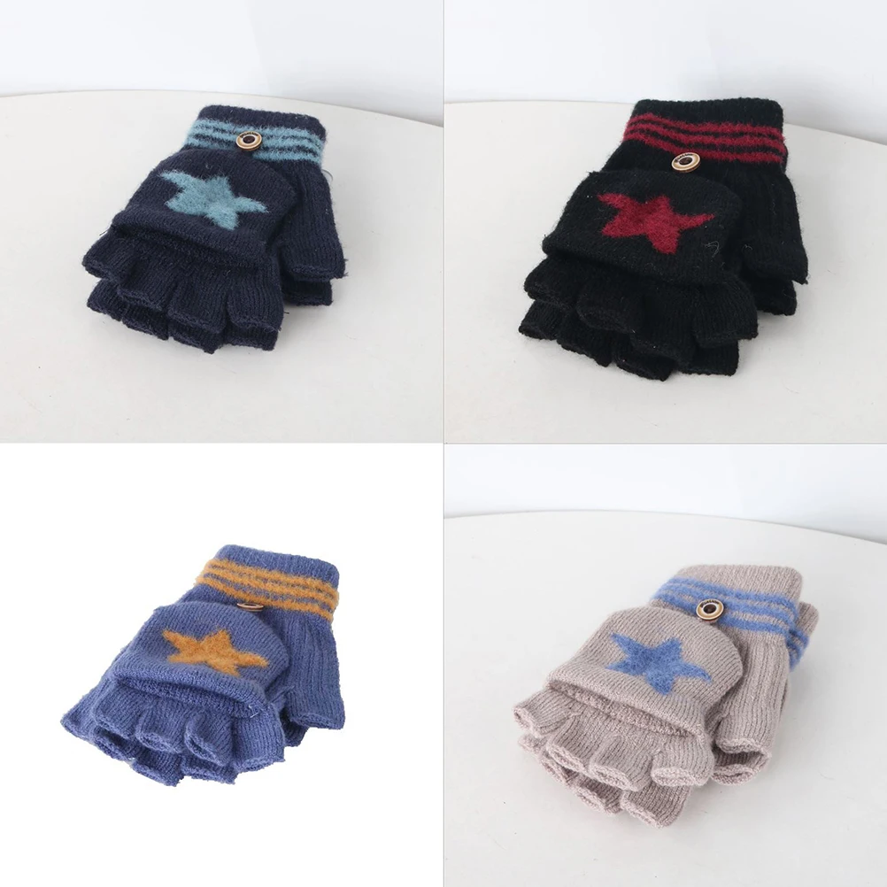 

Winter Gloves Warm Cartoon Mittens for Durable Soft Material Long Term Use Gloves Winter Wear Hands Protection