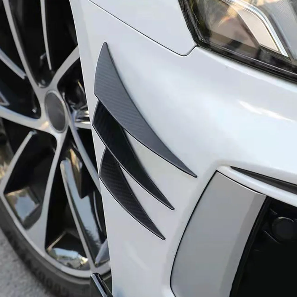 

6Pcs Bumper Protective Cover PVC Anti-Collision Strip Car Front Bumper Lip Splitter Fins for Car Accessories Auto Body Spoiler