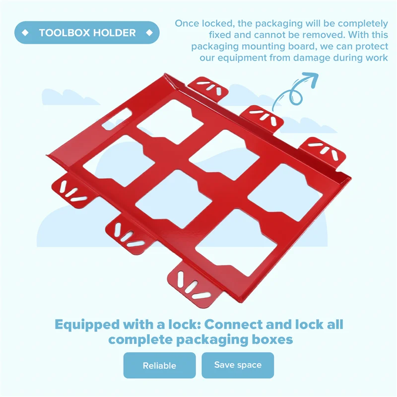 Стойка для хранения свежих инструментов Стойка для ящика для инструментов для грузовика Настенная стойка для хранения инструментов Кабина для ящика для инструментов Крепежная рама Стеллаж для хранения Держатель ящика для инструментов