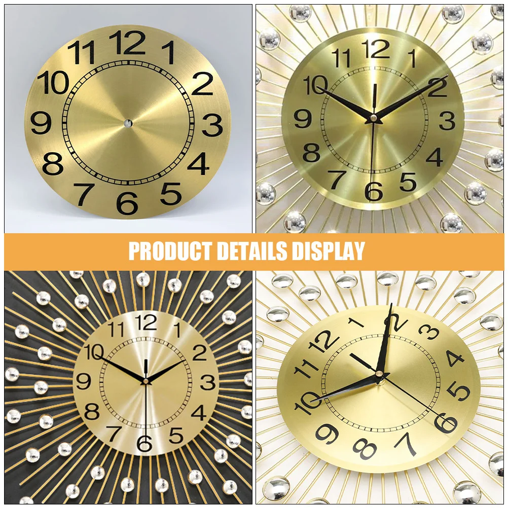 

DIY Clock Dial Replacement Aluminum Material Sturdy Long Lasting Smooth Surface Elegant Sophisticated Look Clock Board