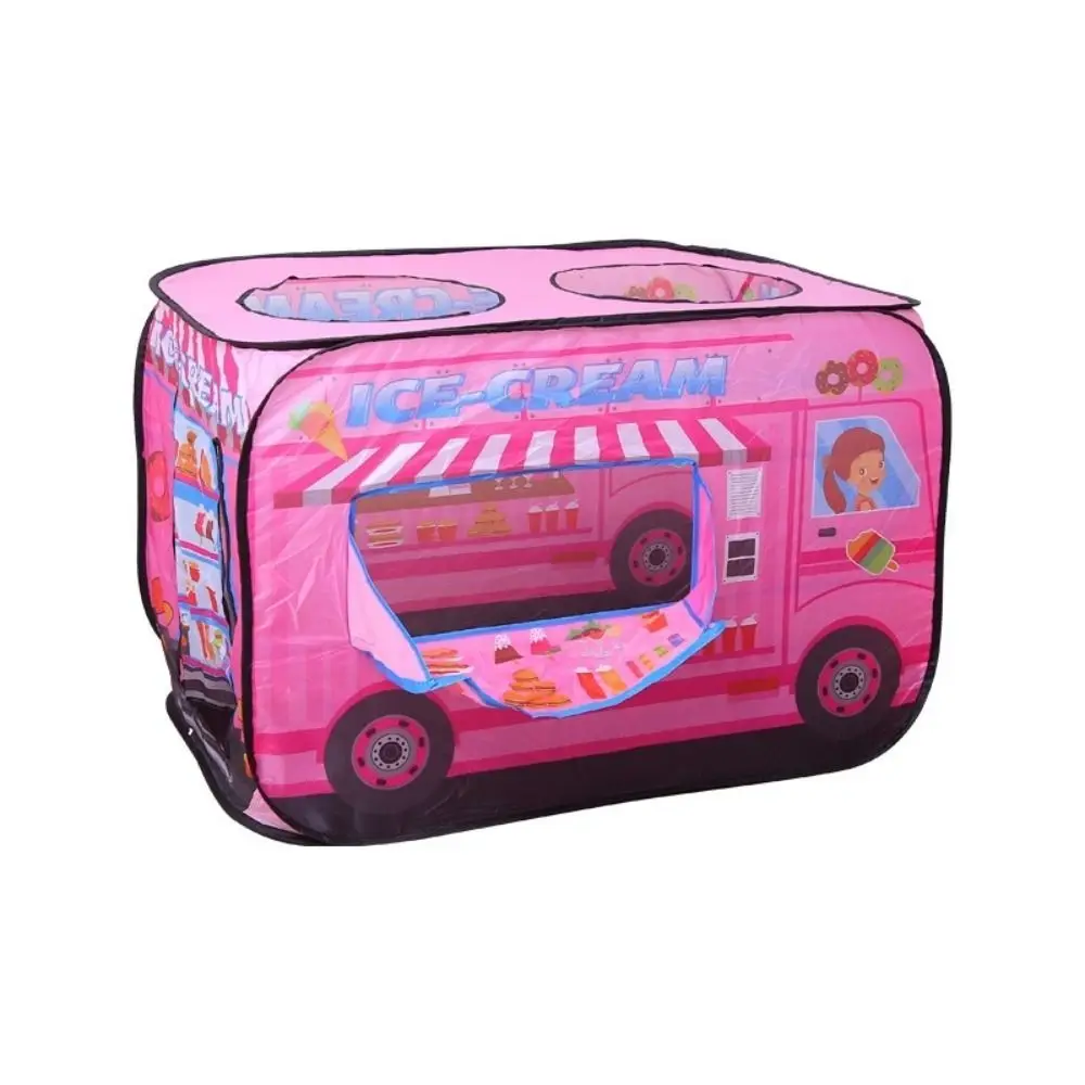 Foldable Kids Ice Cream Tent Toys Tents Sturdy Princess Castle House with Carrying Bag Convenient Children Play Tent