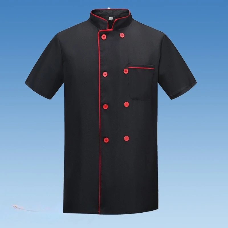 Chefs Wear Short-sleeved Hotel Uniforms for Men and Women in Summer and Long-sleeved White Kitchen Clothes in Autumn and Winter.