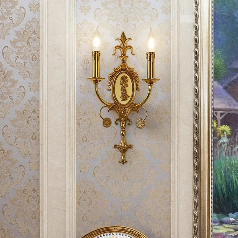 Living room upscale large corridor entrance double head creative aisle villa wall light
