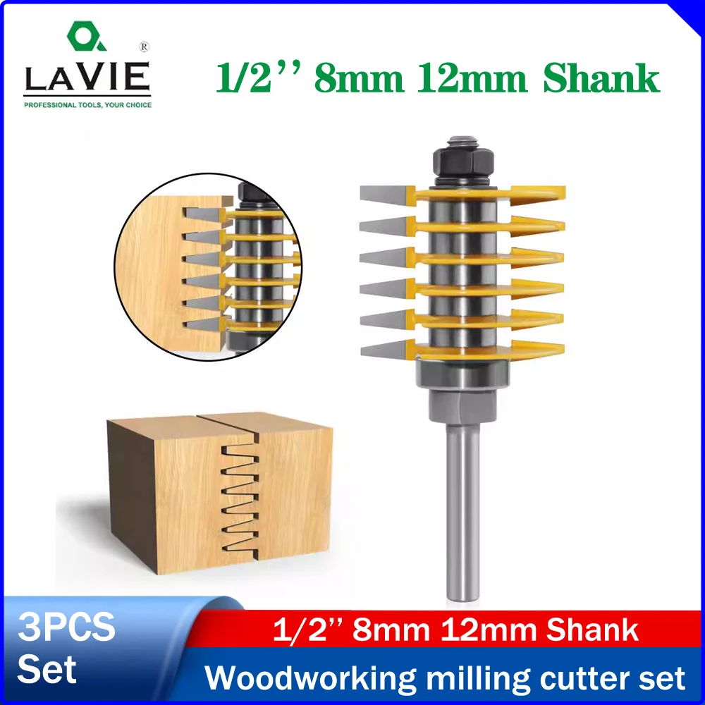 

Фреза LAVIE 1 шт. 1/2" (8 мм, 12 мм) для сращивания древесины, ступенчатая, для гравировального станка
