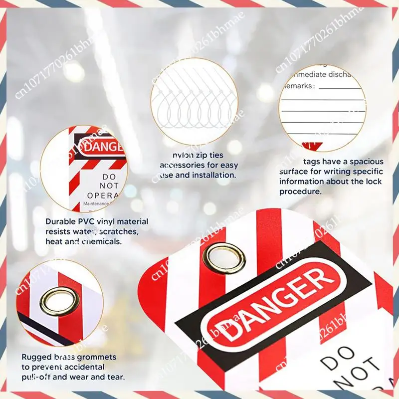 

-A21Z Lockout Tagout Tags, 3 X 5.75-Inch, 200 Danger Do Not Operate Tags With 200 Zip Ties, Tear & Water Resistant Loto Tags