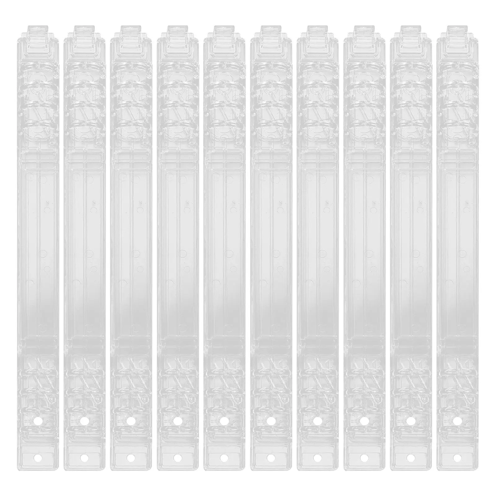 10 pièces de spirales de reliure en plastique à 8 trous, capacité de 100 feuilles, pour documents de bureau