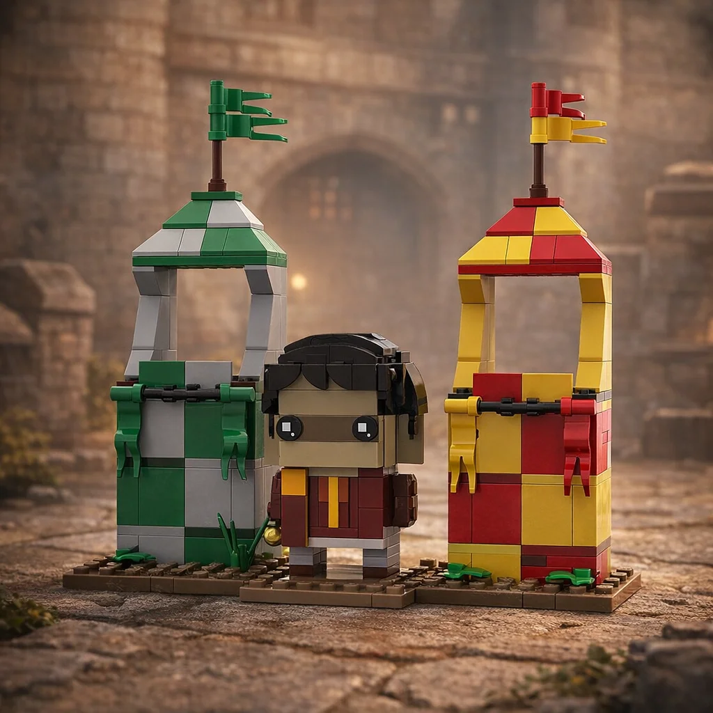 

Magic School Tower Building Blocks Set, Fantasy Castle Scene DIY Bricks Model, Wizard Figure Display, Compatible Parts Gift
