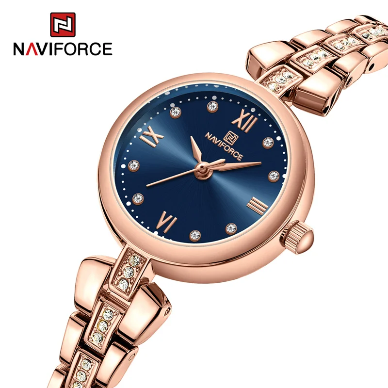 NAVIFORCE Brand New Design Elegant Simple Ladies Watches Dress Women Fashion Wristwatches Casual Female Quartz Zinc Alloy Clock