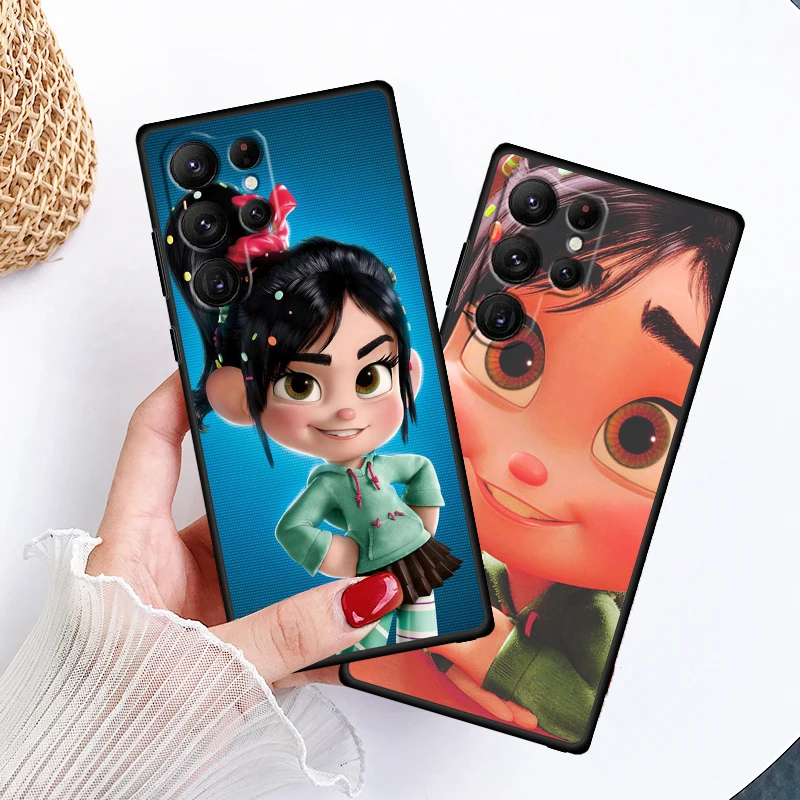 Anime Movie Wreck-It Ralph For Samsung Galaxy S24 S23 S22 S21 S20 FE S10 S10E Plus Ultra Pro Lite 5G Black Cover Phone Case