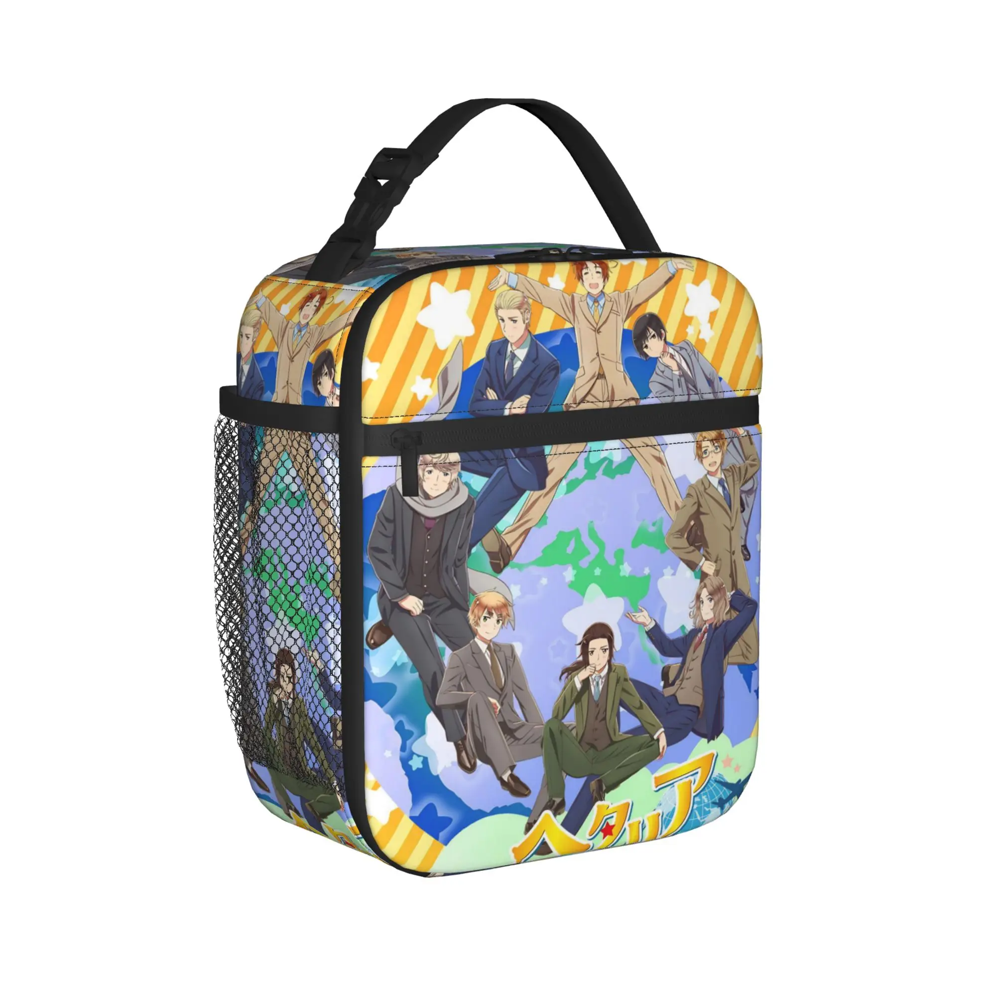 Hetalia Axis Powers Insulated Lunch Bag for Men Women  Food Bag Portable Thermal Cooler Lunch Boxes For Picnic