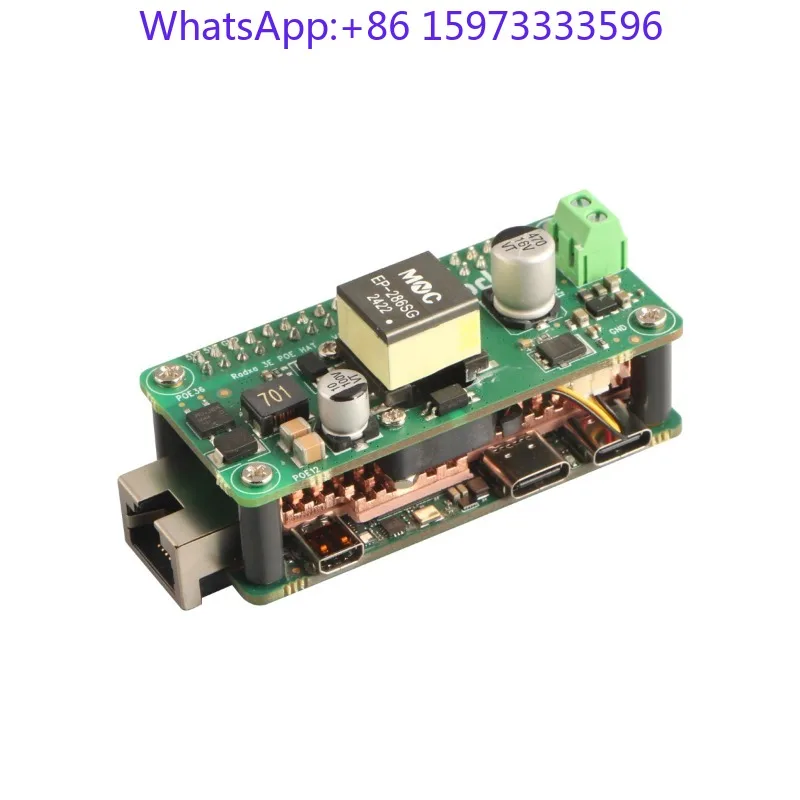 1pcs PoE HAT Module ZERO 3E IEEE 802.3af/at 25W for Single‑Board Computer Power Supply and Network Data Transmission Tasks
