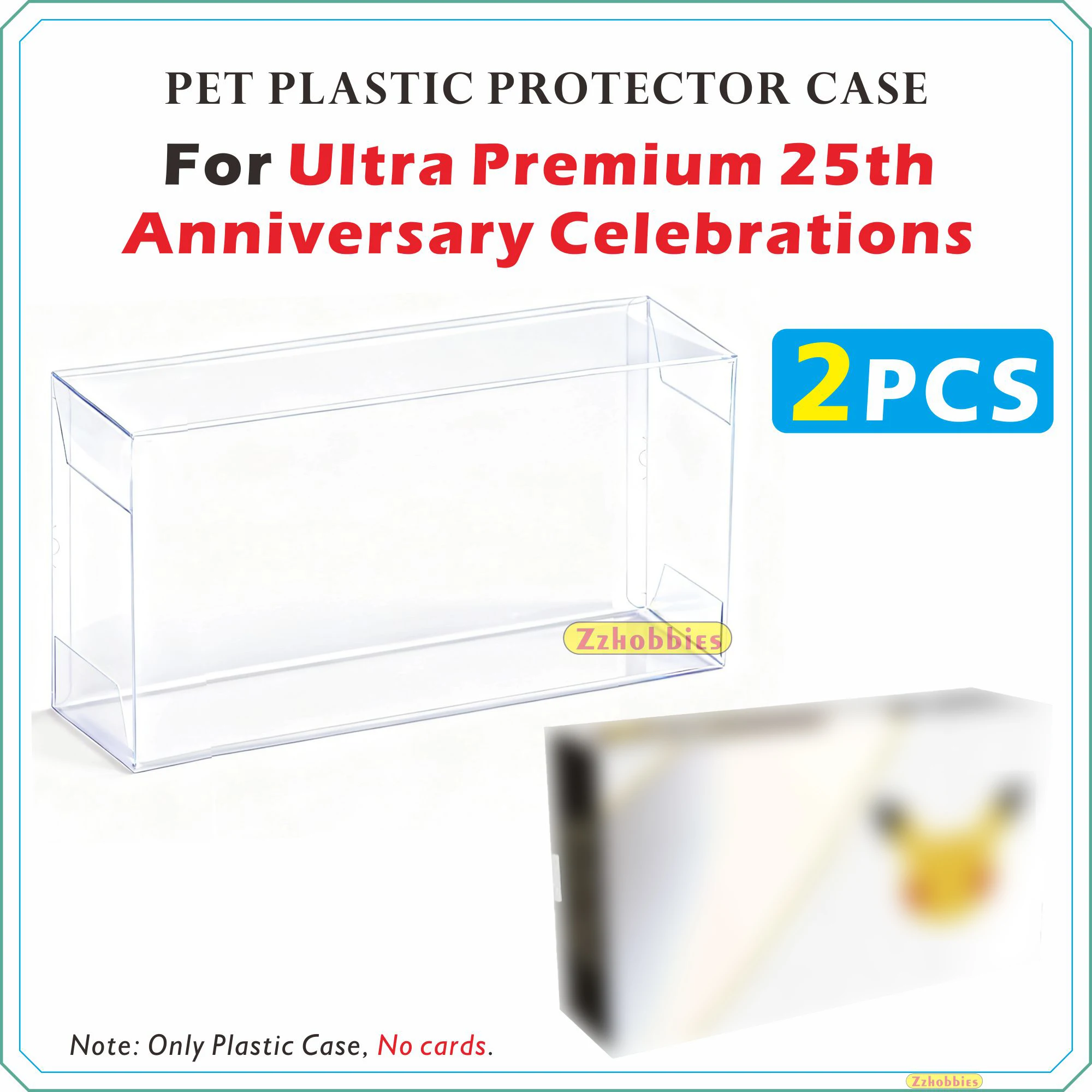 2PCS PET Plastic Protector Case For Ultra Premium 25th Anniversary Celebrations【0.6mm Thick】