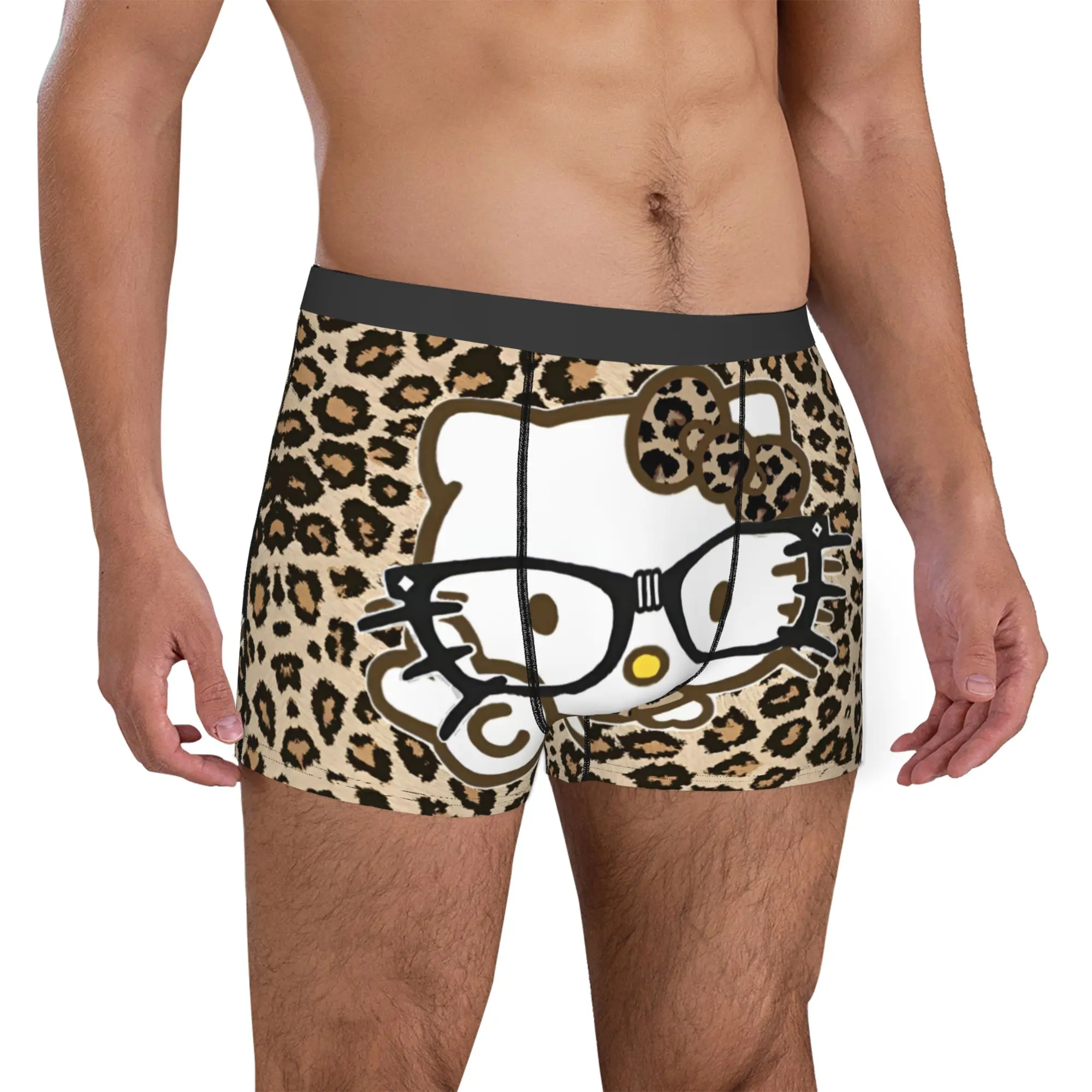 Girls Kitten Boxers Shorts Mens Pink Kawaii Cartoon Classical Printing Briefs Underwear Fashion Underpants