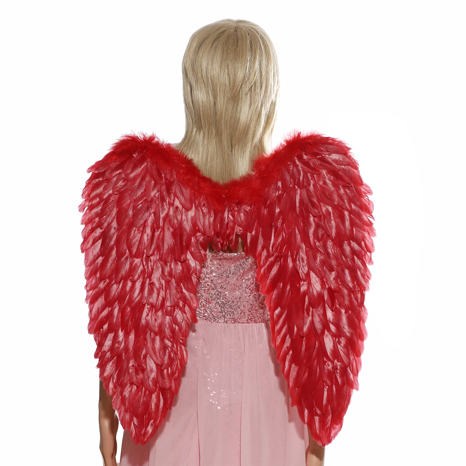 

1Pc Adults Kids Handmade Feather Wings Angel Devil Cosplay Wing Costume Accessory Party Supply Props for Themed Party Masquerade