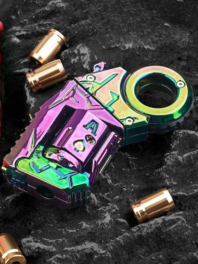Metalowe pistolety z wyrzutnią, fidget roller, pierścień, mechaniczny slider, zabawka sensoryczna antystresowa, wielofunkcyjna zabawka anty-angostryczna. — 2