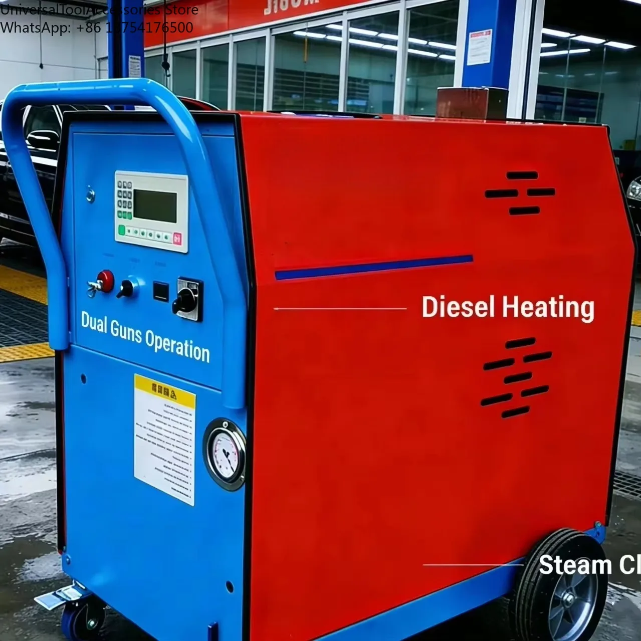 Simultaneous Operation  Heated Heavy  Steam Cleaner Mobile Car Wash Outdoor Use Heavy Grease Kitchen Oil