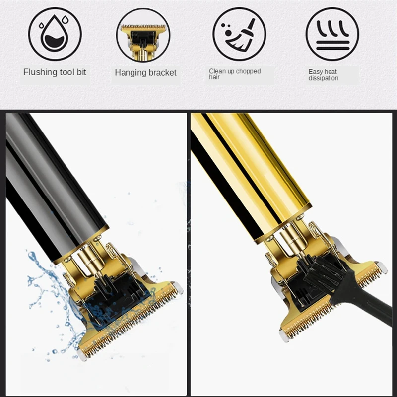 Hair Clippers Men Electric Beard Trimmer Professional Hair Cutting Machine Digital Display Rechargeable Cordless