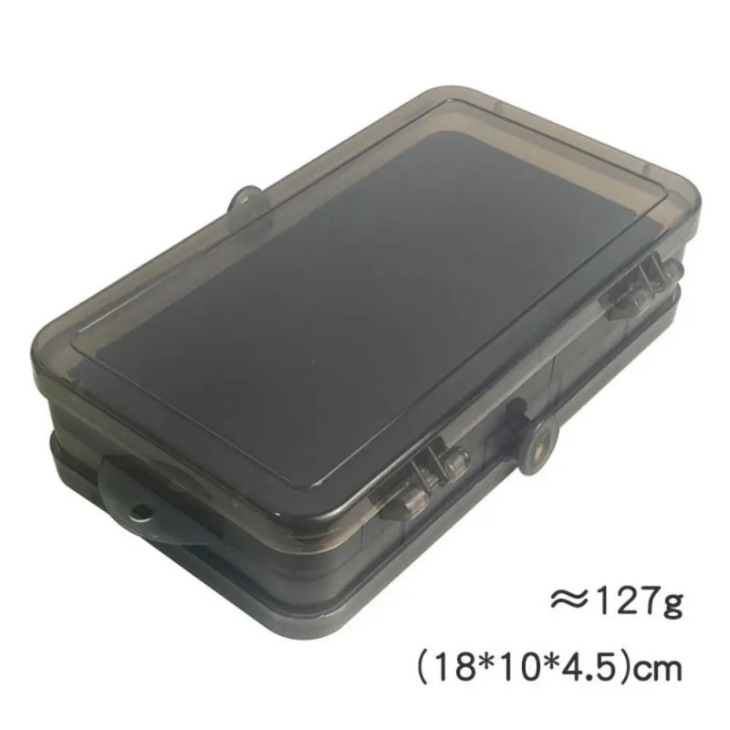  Double Sided Tackle Box, 24-36 Compartments Portable Fishing Box with Adjustable Dividers for Easy Bait & Lure Organization, ABS 