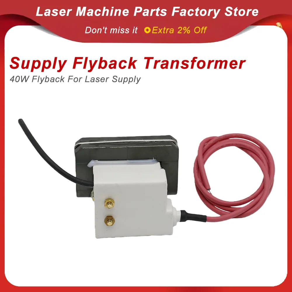 40W High Voltage Flyback Transformer Model C for CO2 40W Laser Power Supply