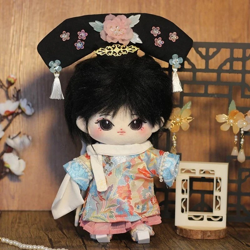 20CM Doll Clothes Ancient Style Cheongsam Qing Dynasty Princess Ge Ge Suit Change Dressing Game Playing House Doll Accessories