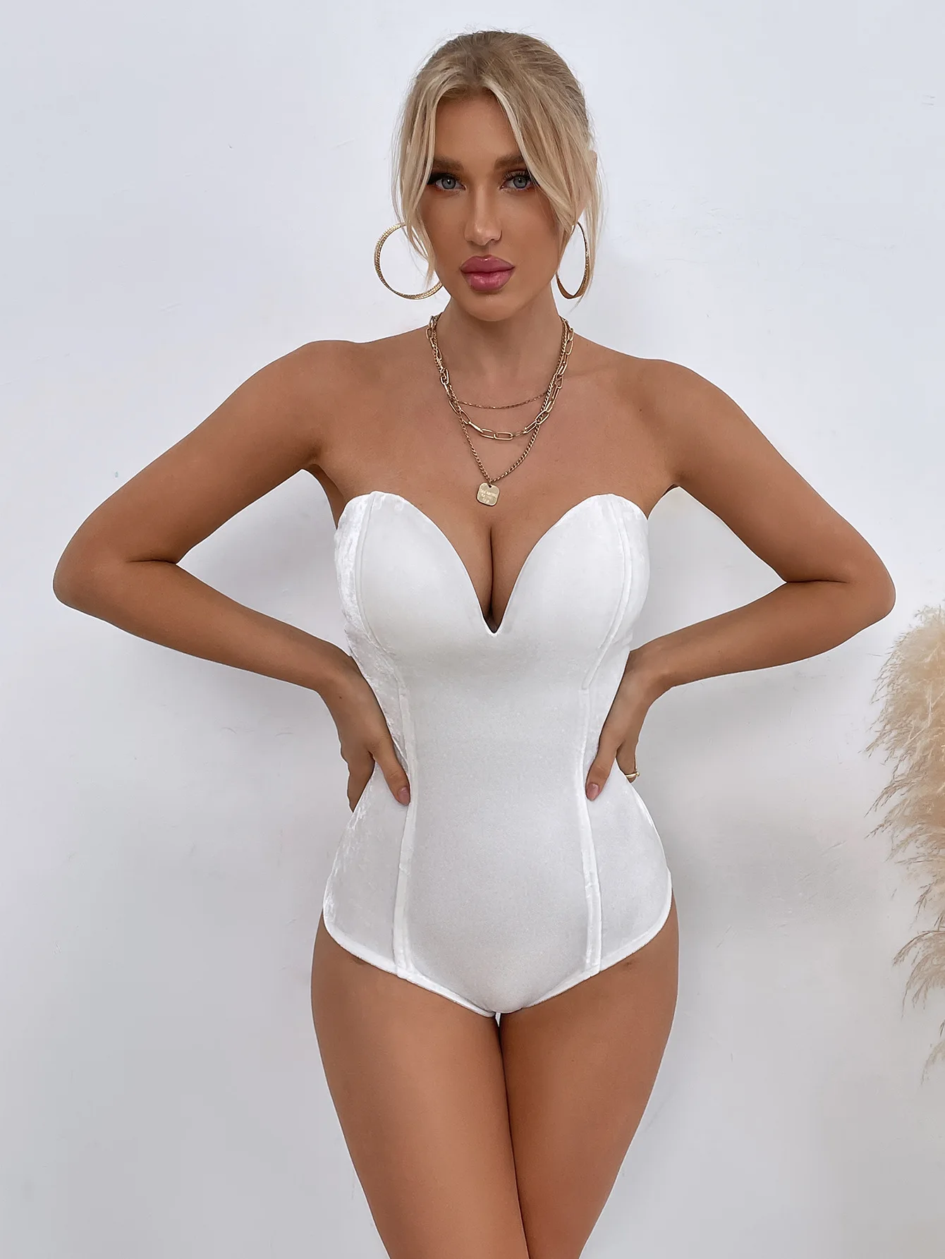 Tuta sexy con cinturino V-ne Bal Tie Dye Street Sle Pantaloni ort in poliestere a vita media per donna Esclusivo online Summe...