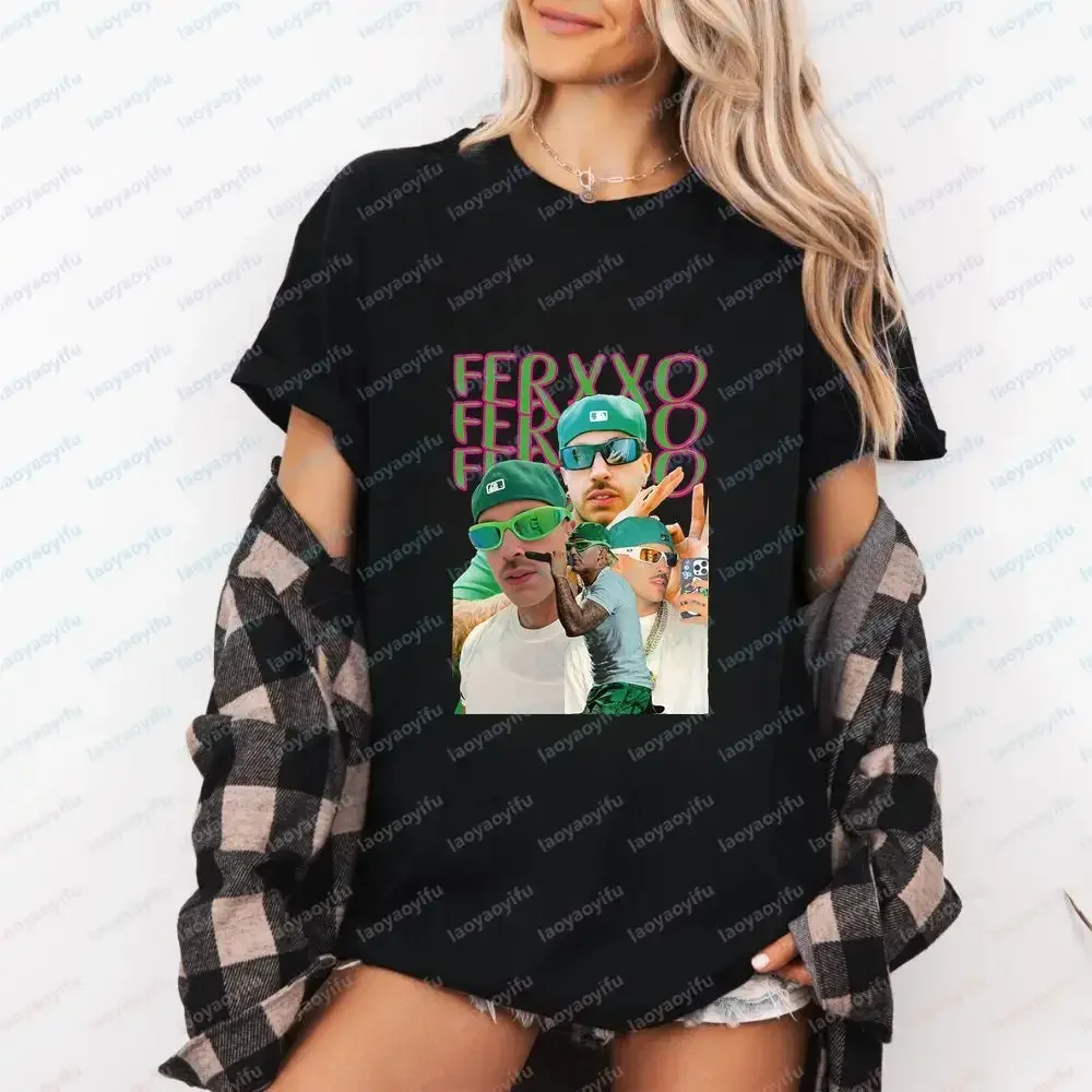 FEID FERXXO New Music Style Men's and Women's Round-neck T-Shirt with Fun and Crazy Design Suitable for All Ages