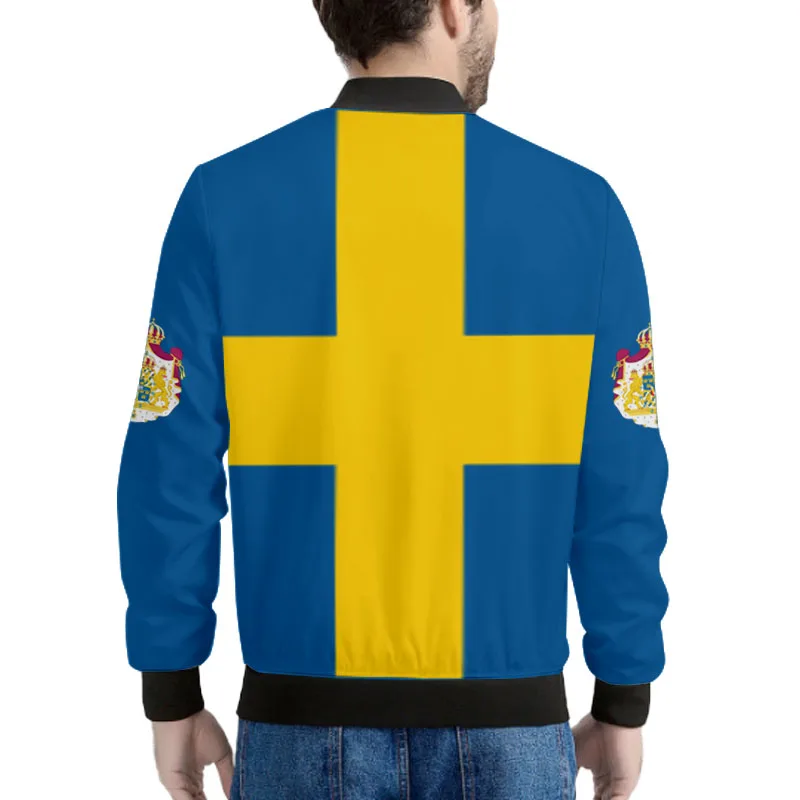 Sweden Zipper Jacket Free Custom Name Number Logo Sw Coats Nation Flag Sverige Country College Print Photo Casual Clothes