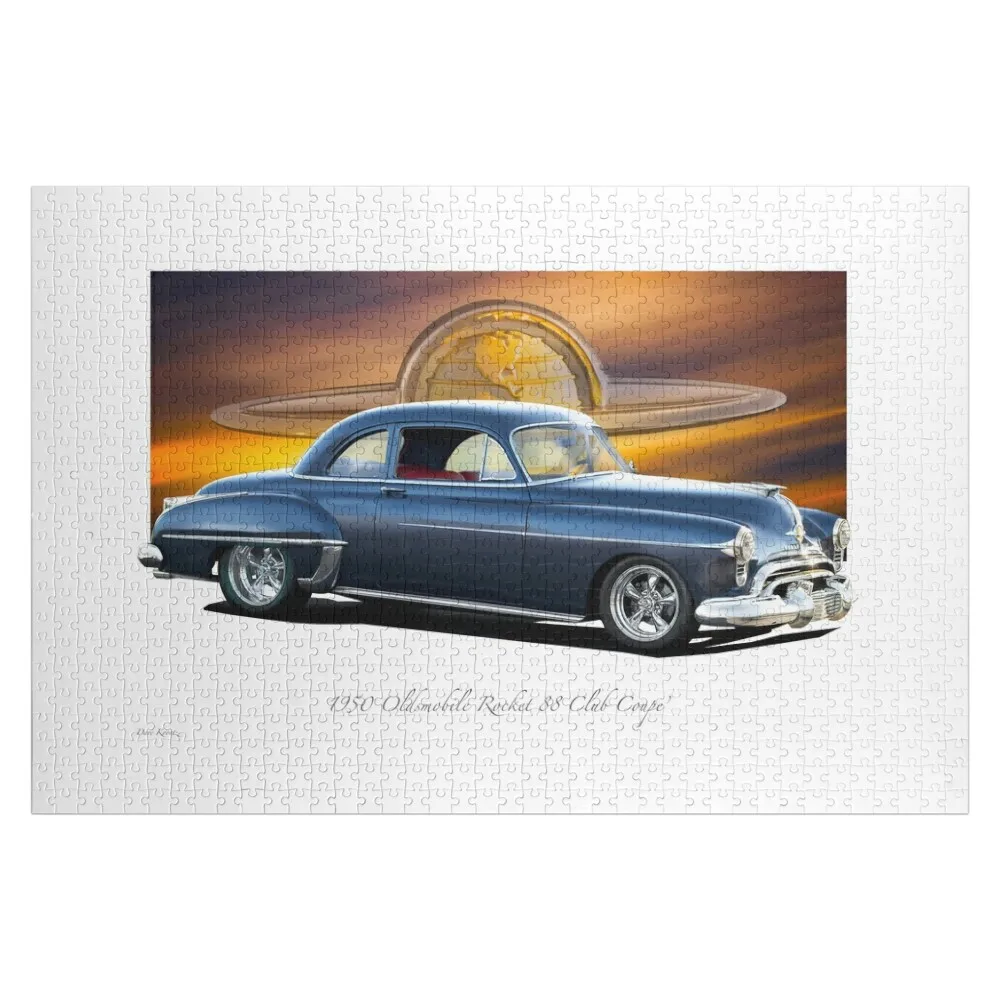 

1950 Oldsmobile Rocket 88 Coupe Jigsaw Puzzle Custom Child Personalized Gift Customizable Child Gift Puzzle