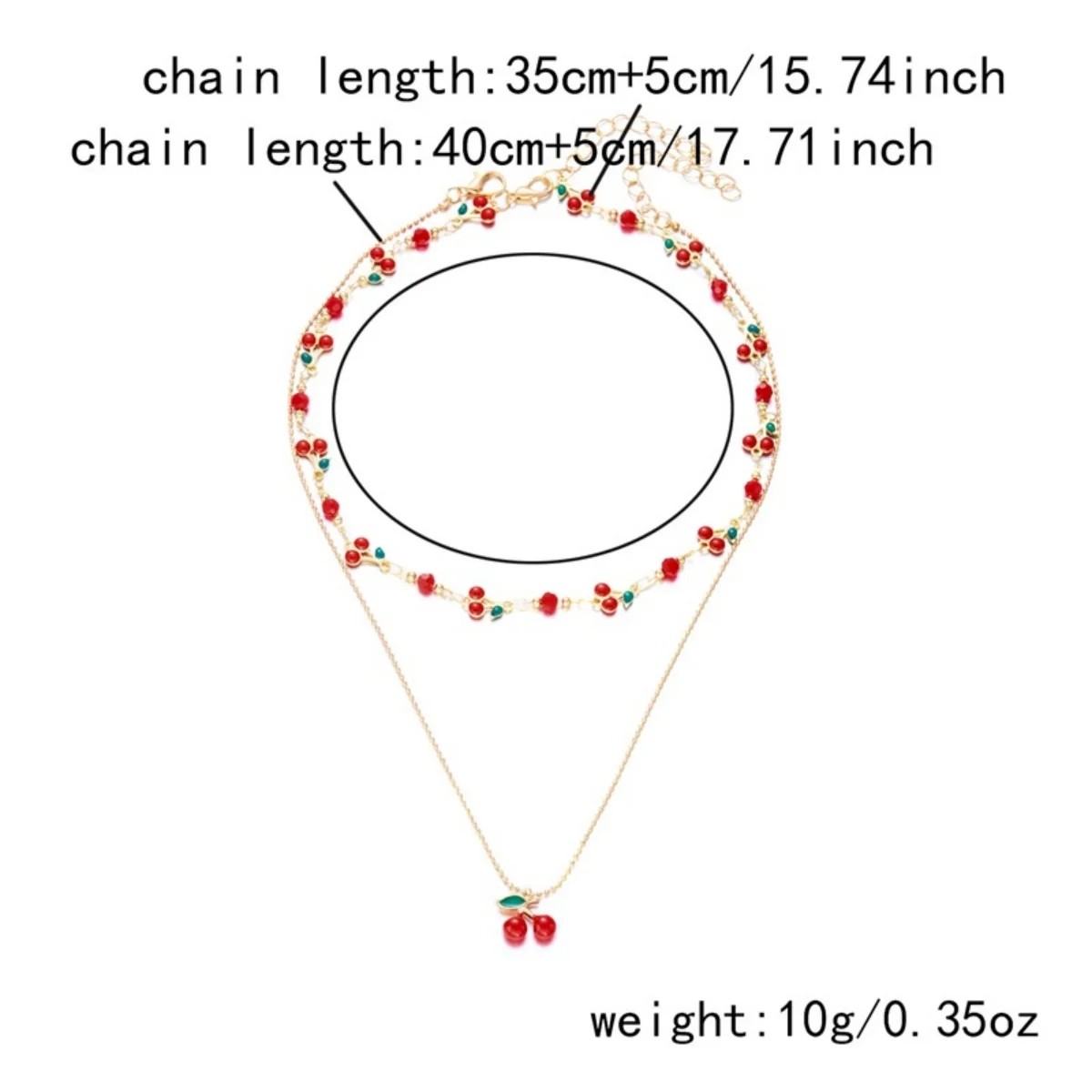 Rote Kirsche Erdbeer-Simulationsperlen-Halskette für Damen und Herren, mehrschichtig, Keramikblume, Schleife, Herz, Baum, Choker, Hochzeitsschmuck – Detail 31