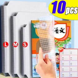 10PCS Transparent Einstellbare Selbstklebende Buch Abdeckung Wrap Lehrbuch Abdeckung Buch Schützende Haut Hülse Schule Student Lieferungen