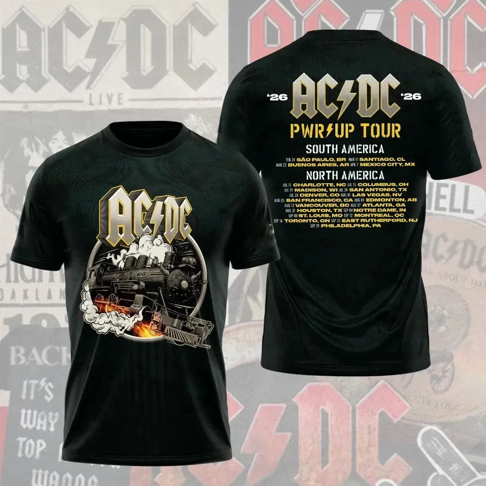 

2026 AC PWR UP Tour DC Rock N Roll Train T-shirt