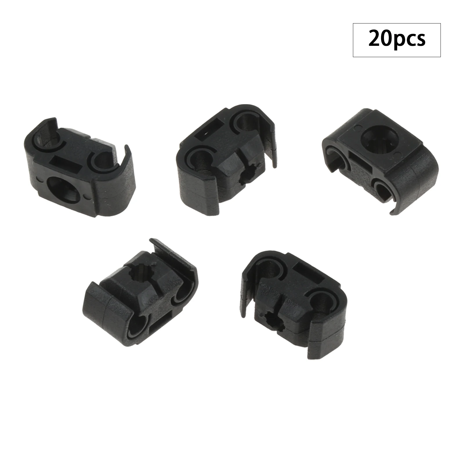 20Pcs Car Brake Line Hose Clips Double Cable Holder Clip 811611797 for Audi A4 A6 S4 Bora Golf Jetta Passat Polo Skoda Octavia