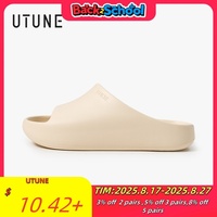 UTUNE Trendy Slippers Stylish Thick Sole Slides Lightweight Non-Slip Soft Indoor Outdoor Beach Sandals Casual Couple Slides