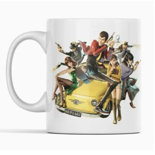 

Lupin, третий персонаж аниме, печать на 11 унций, белая кофейная кружка