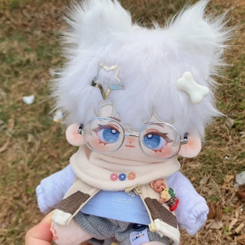 애니메이션 몬스터 화이트 도그 프린스 봉제 인형 20cm 귀여운 플러시 코튼 인형 베개 인형 몸통 사랑스러운 코스프레 장난감 어린이 선물용