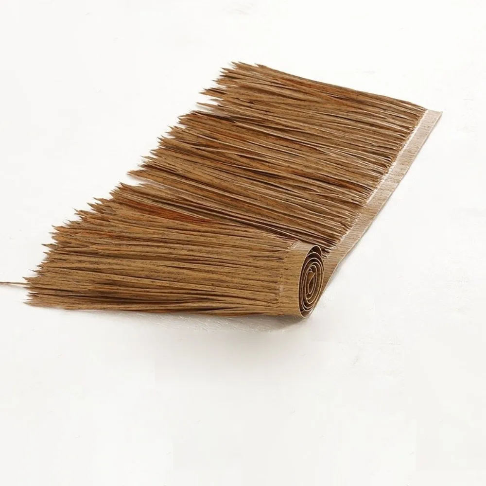 1mx50cm Panel Artificial Thatch Roofing Straw Texture Grass Material Straw Roof Thatch Palm Style Umbrella Cover Use