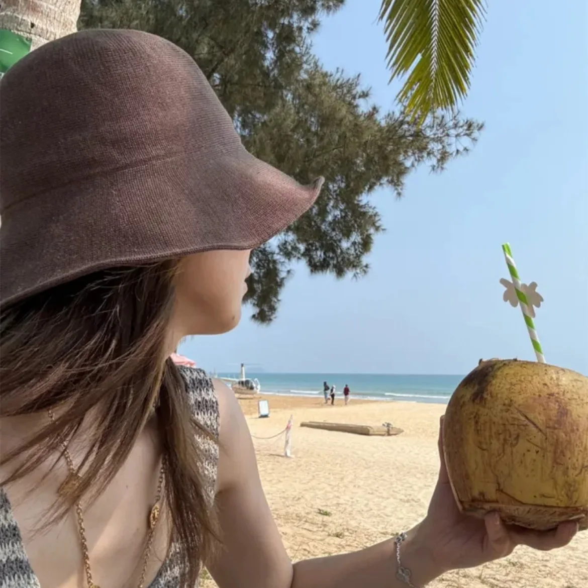 salmoo-silk-fierman-hat-women's-spring-summer-sunade-cap-versatile-wide-brim-foldable-breathable-round-top