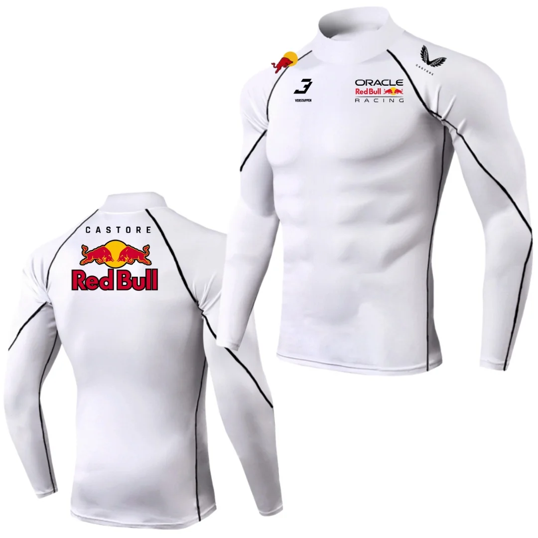 Red Bull Racing MAX Verstappen racing uniform, tight fitting long sleeved T-shirt, Isack Hadjar driver T-shirt cycling suit
