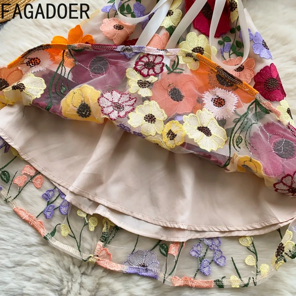 HLJ Summer New Sexy Mesh Hollow Out Flower Embroidery Bodycon Mini Dresses Women Spaghetti Strap Dress Female Holiday Vestidos