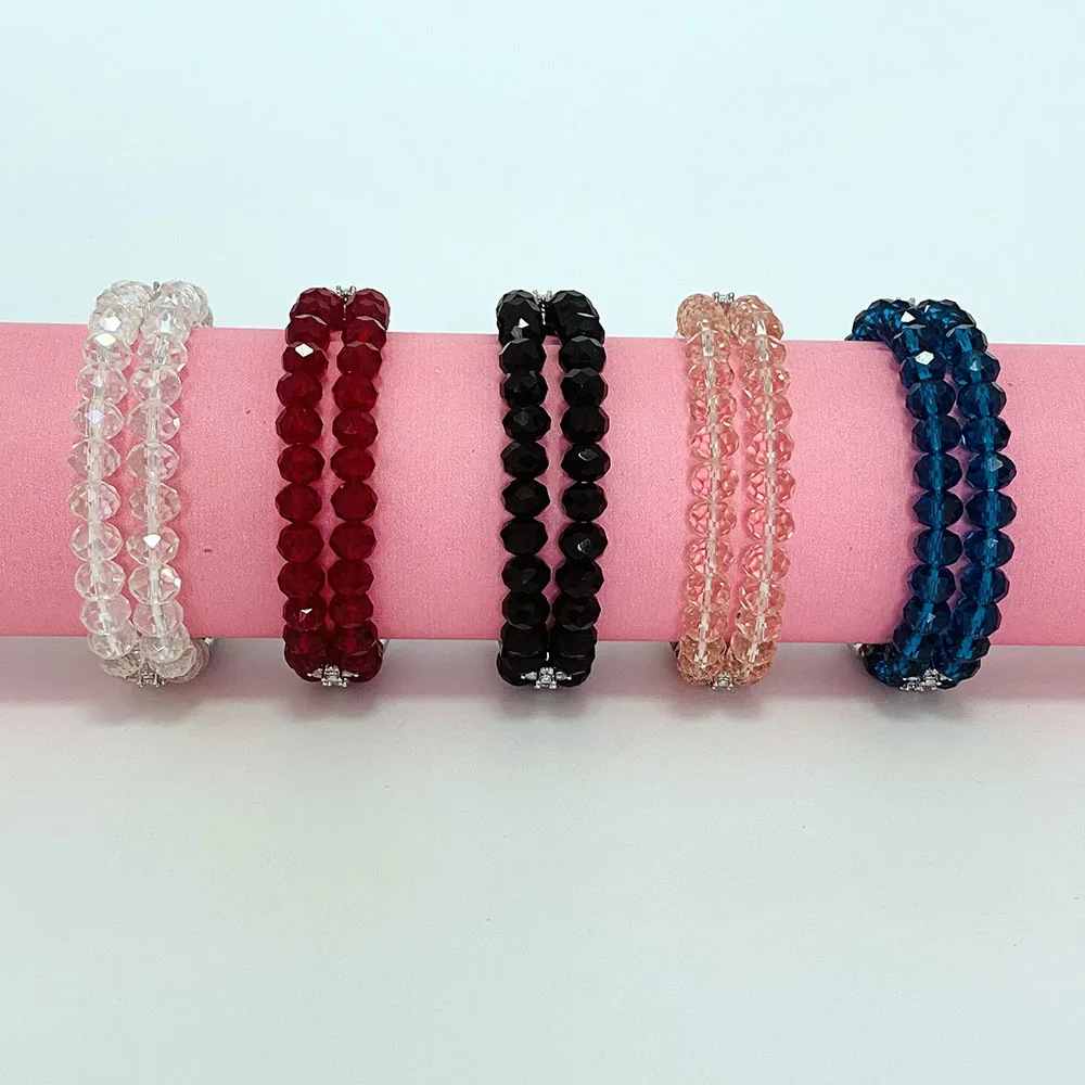 Miband 6 7 8 Crystal Beads Bracelet Wristband for Xiaomi Mi Band 5 4 Straps Handmade Mi7 Strap Mi6 Band Accessories Bling Women