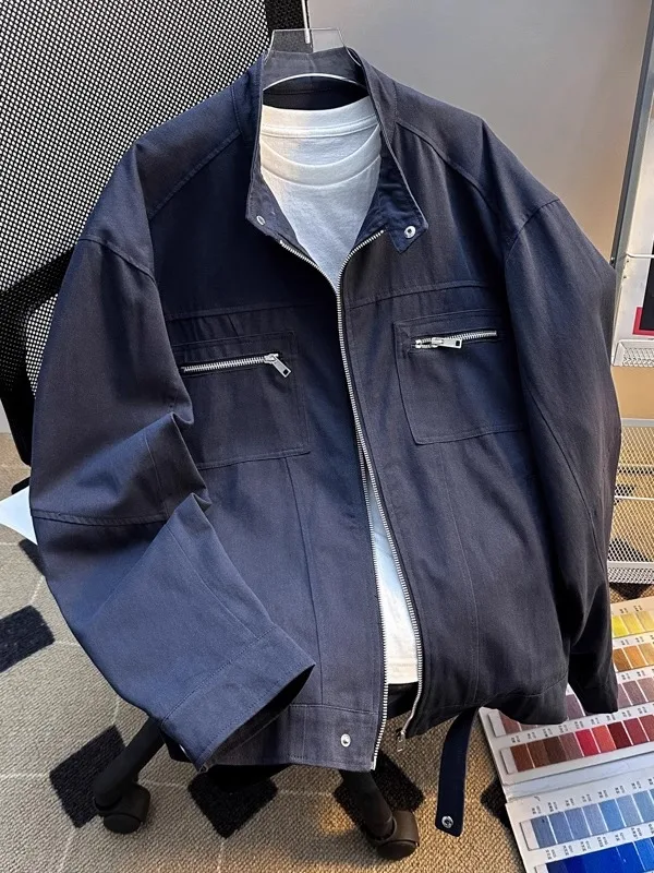 

Мужская куртка-харрингтон из канваса Waed в американском стиле, с воротником-стойкой, рабочая одежда, модная весенняя верхняя одежда для пар