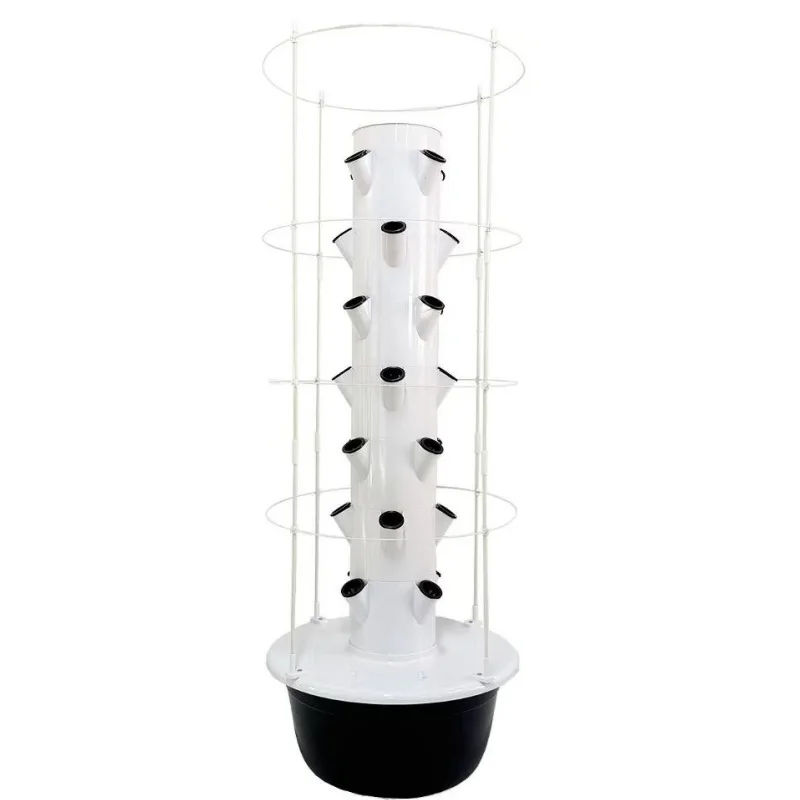Hydroponic Tower a Combination of NFT and Aeroponics Vertical Tower Farm Tower Garden Home with Support Cage Bundle