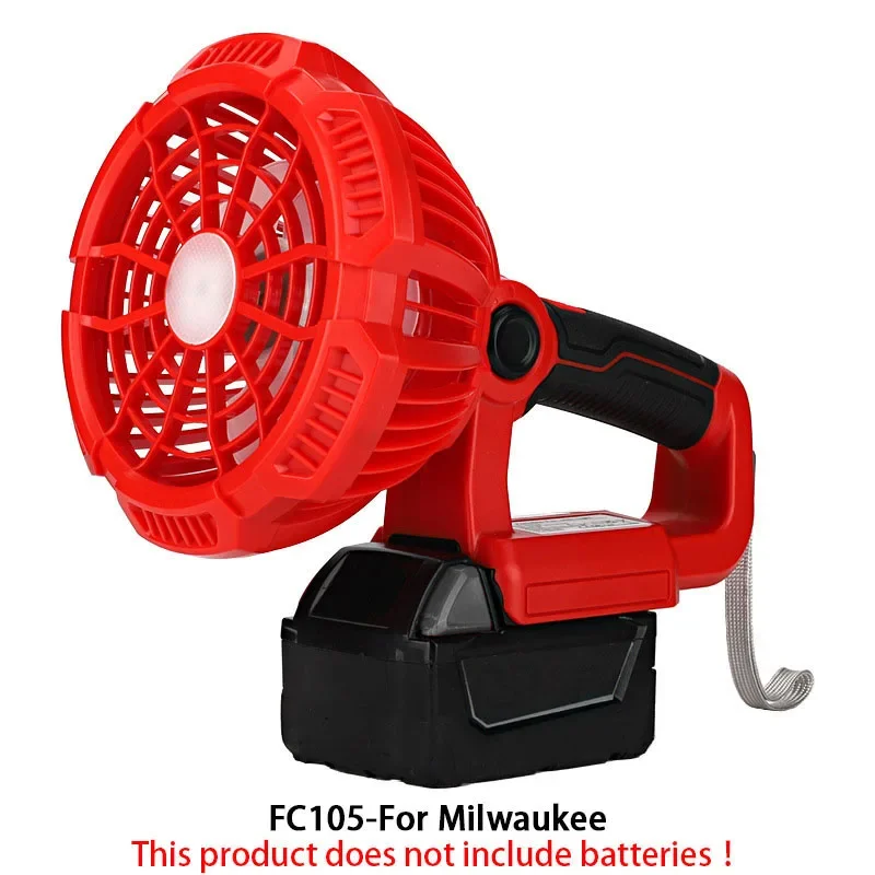 Ventilador multifuncional da iluminação exterior, bateria de lítio de Milwaukee 14.4V-18V, lâmpada 3W, FC103, FC104, FC105, FC106, FC107, FC108