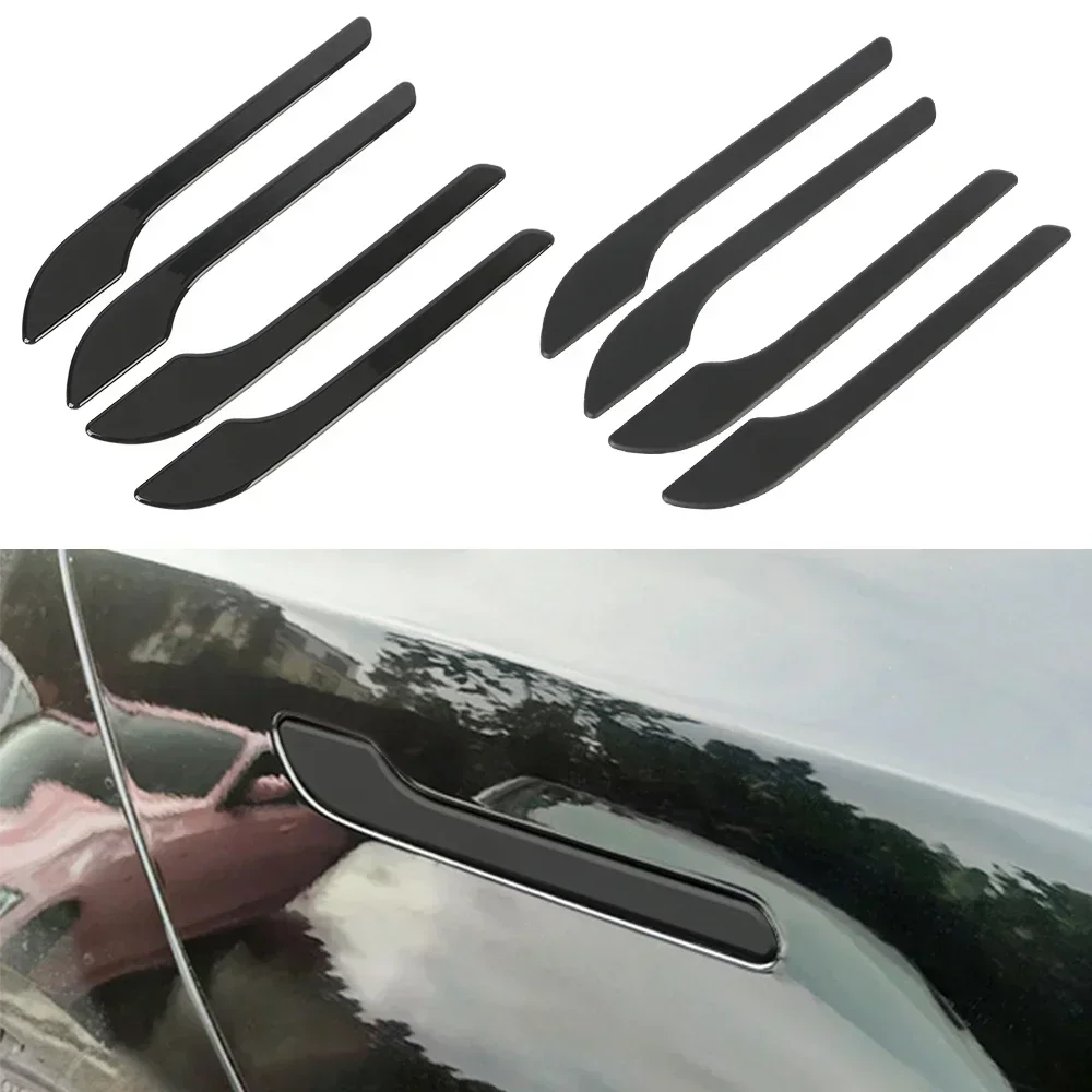Auto Door Handle for Tesla Model 3 Highland Model Y Juniper 2025 Door Cover Paste ABS Carbon Model 3 Y Car Accessories